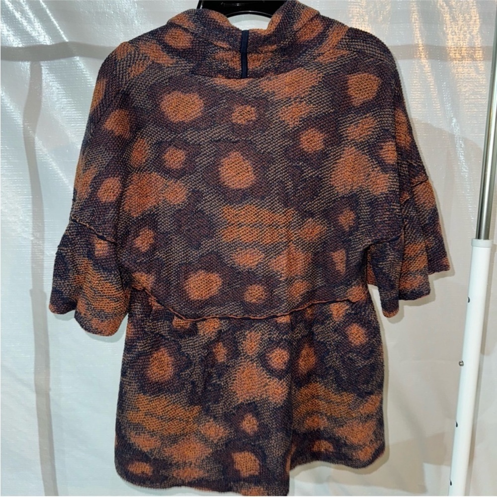 Axcess Orange and Black Floral Cardigan - Picture 2 of 4